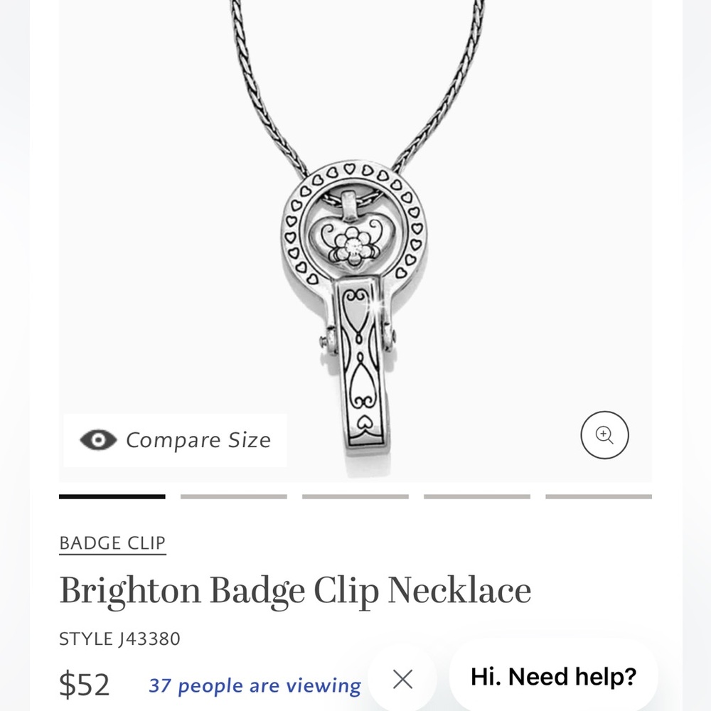 Brighton Badge Clip Necklace